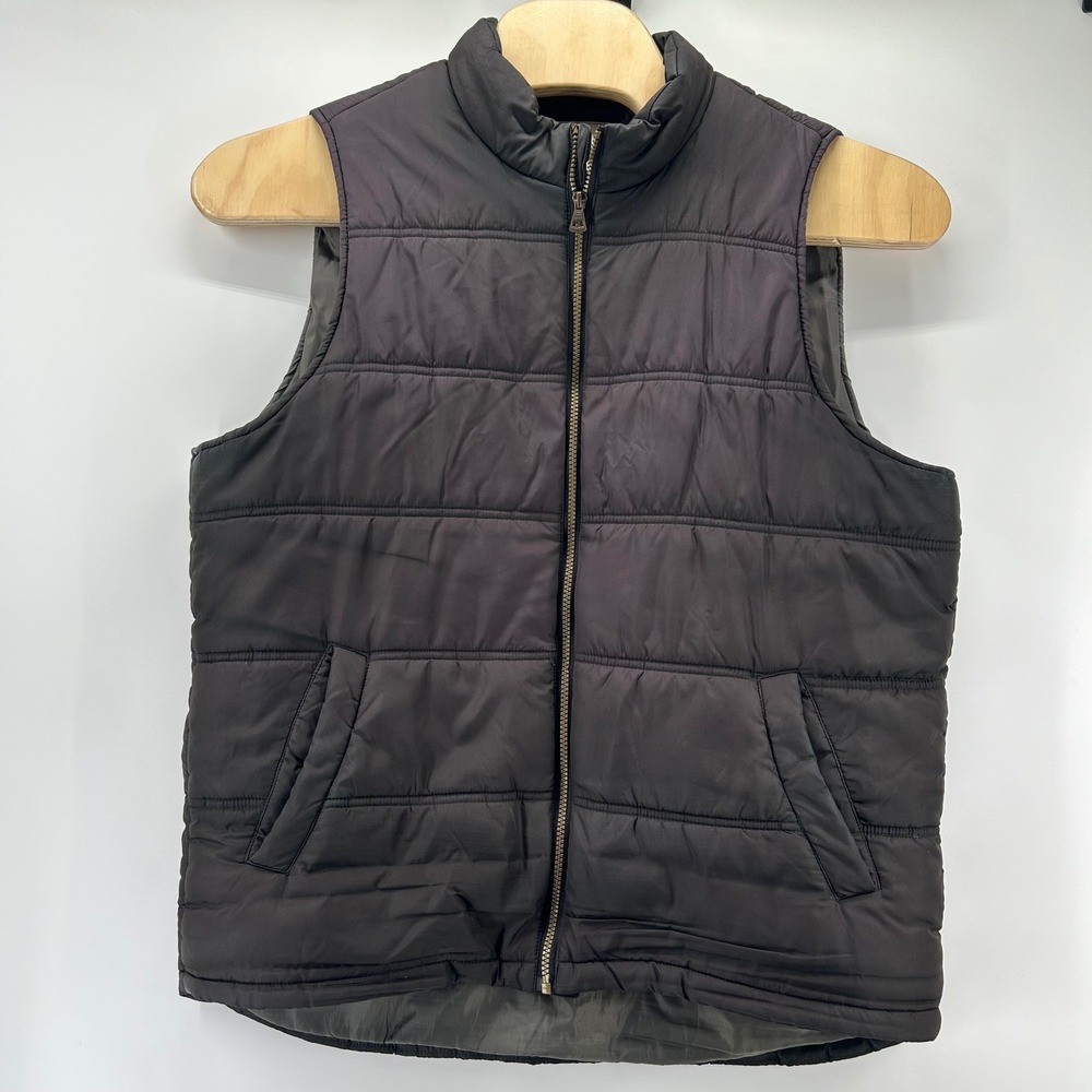 Weatherproof Vintage Puffer Vest Mens XL Gray Quilted Full Zip Mock Neck Outdoor